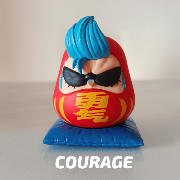 Franky Courage Daruma Doll Figure | Moodixa