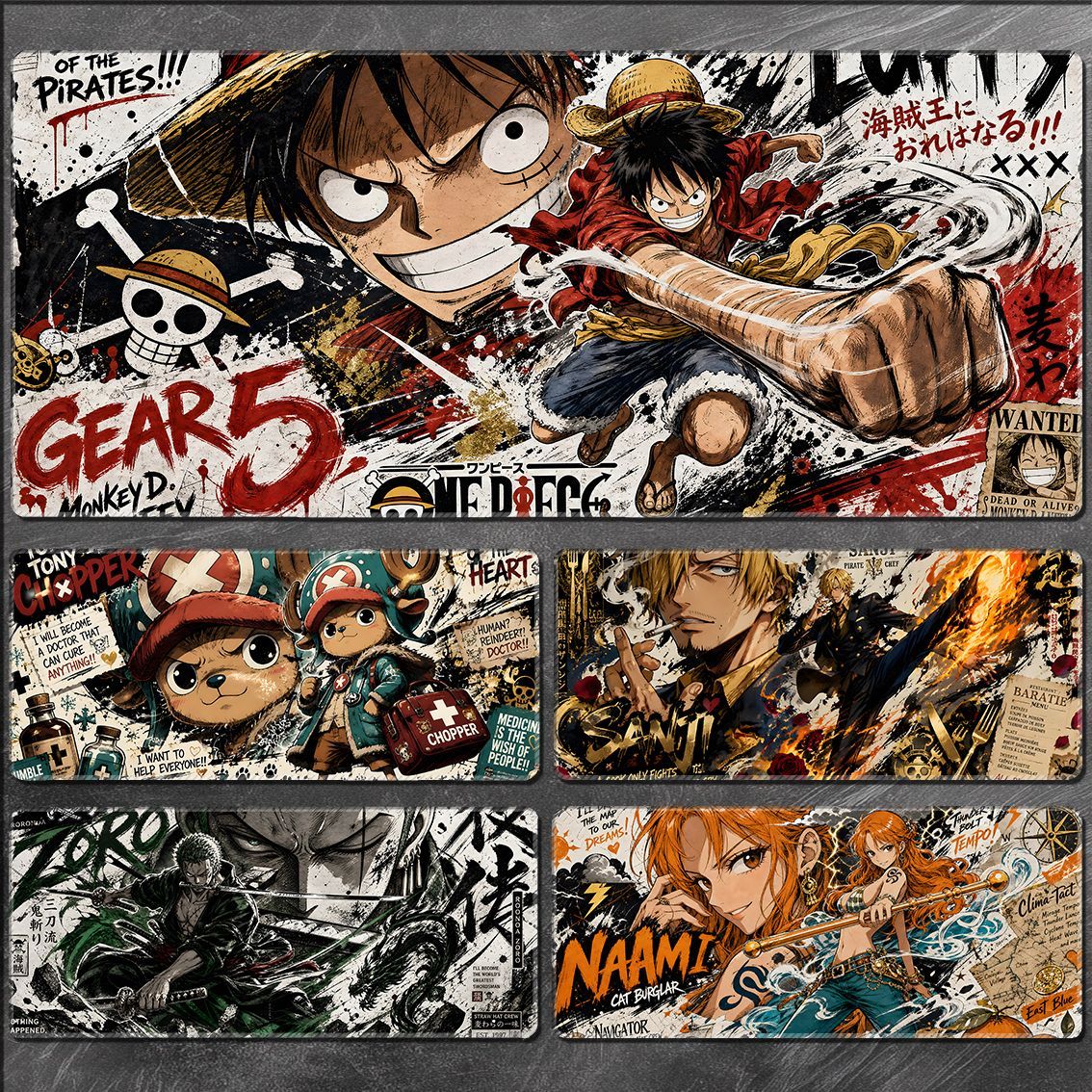 One Piece XXL Gaming Mouse Pad – Extended Anime Desk Mat for Gaming & Office 🏴‍☠️