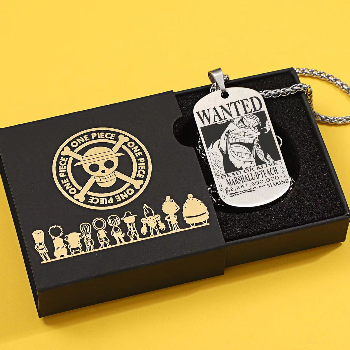 Dog Tag Bounty Poster Titanium Steel Necklace