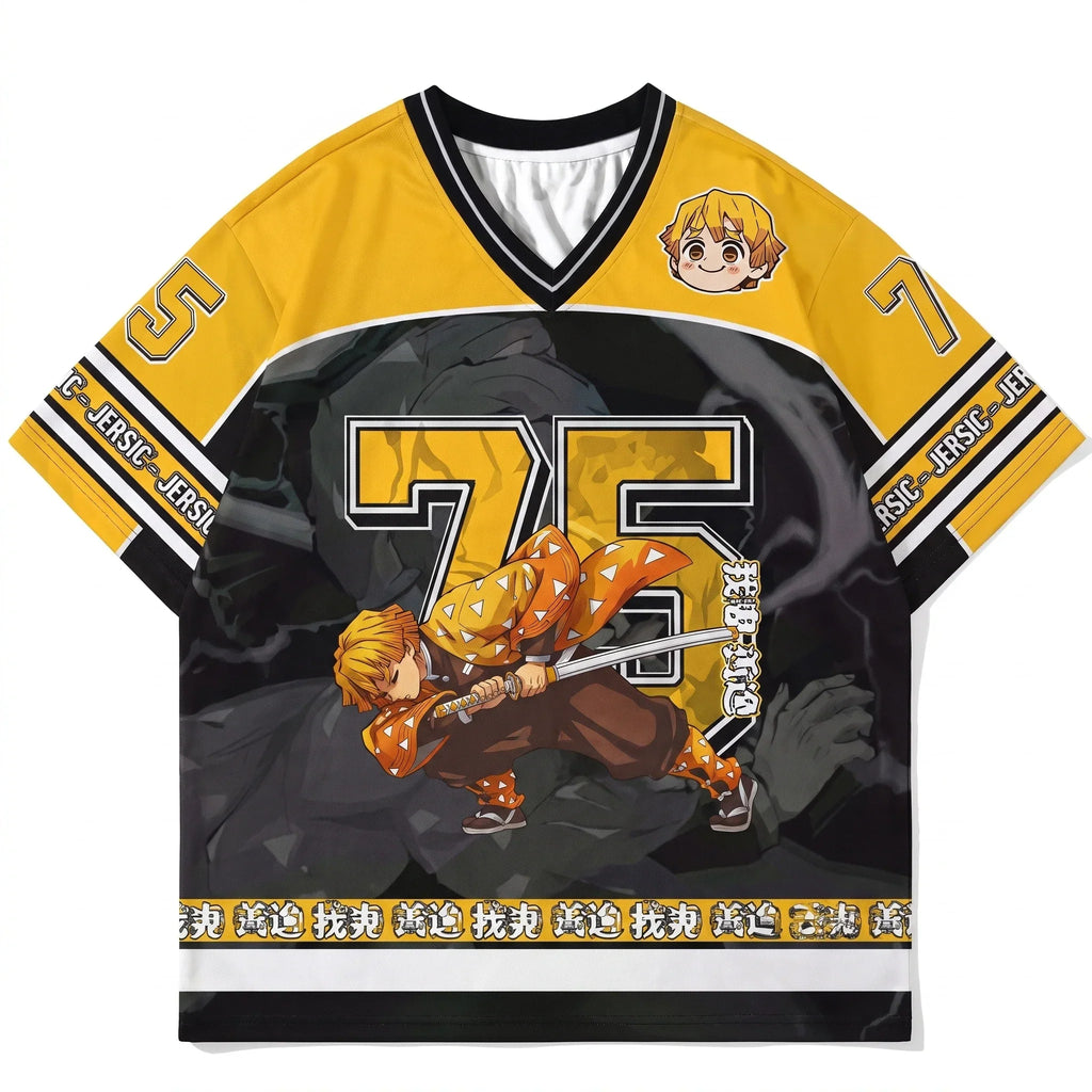 Zenitsu Agatsuma Jersey – anime graphic jersey product image 1 | Moodixa™