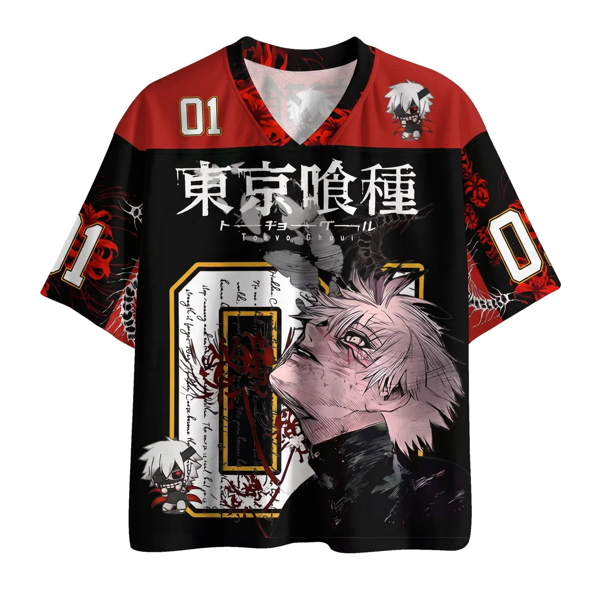 Ken Kaneki Tokyo Ghoul Jersey – anime graphic jersey product image 1 | Moodixa™