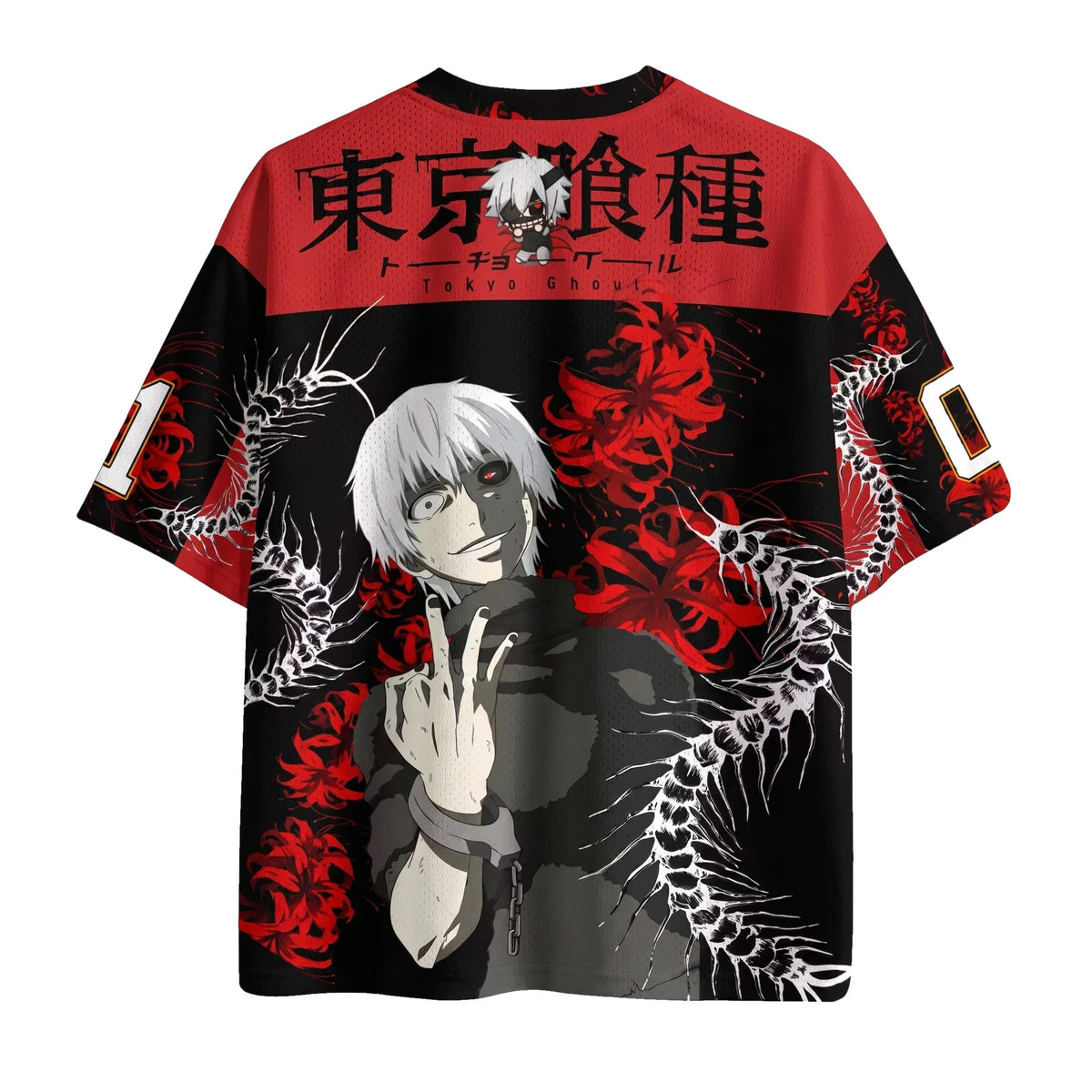 Ken Kaneki Tokyo Ghoul Jersey – anime graphic jersey product image 2 | Moodixa™