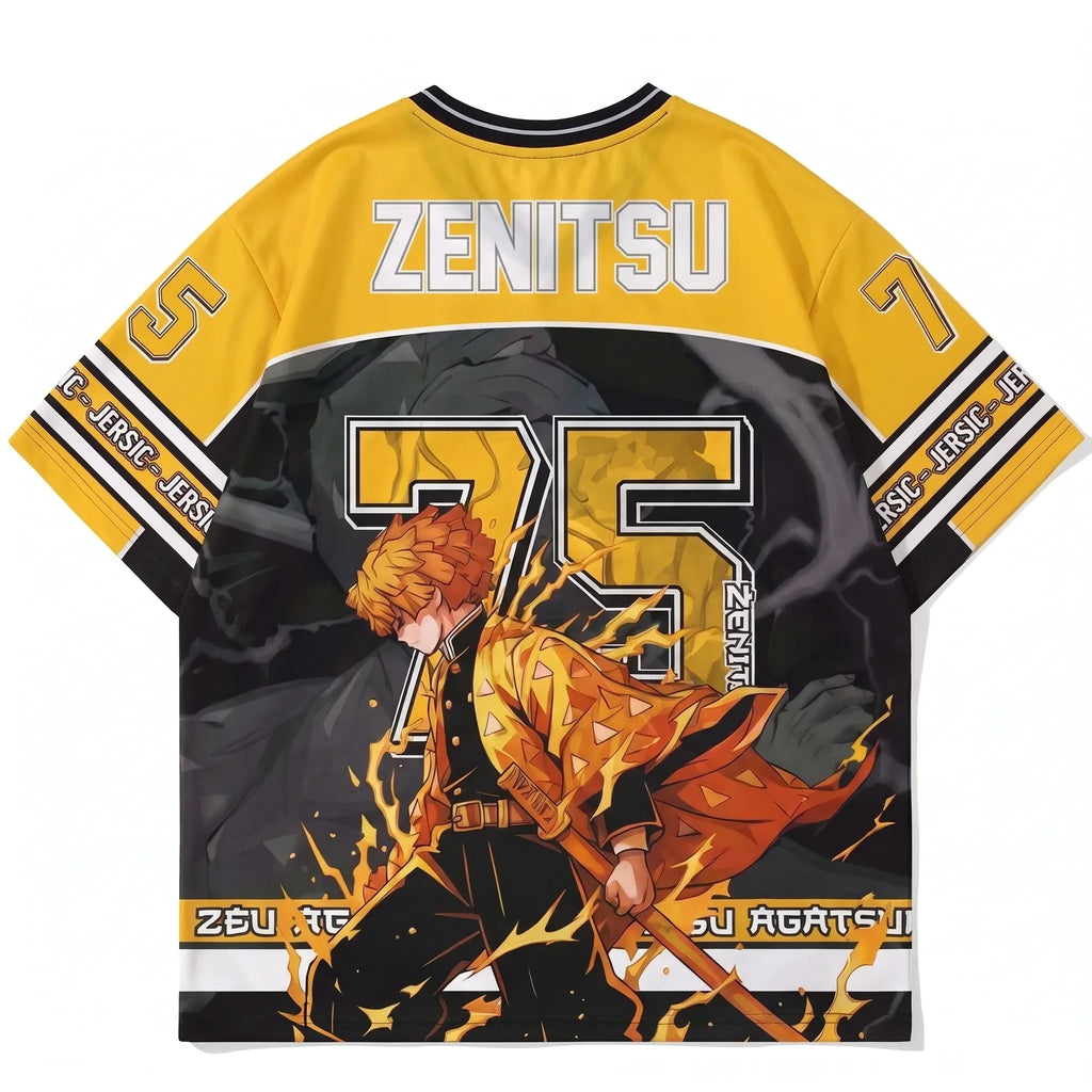 Zenitsu Agatsuma Jersey – anime graphic jersey product image 2 | Moodixa™