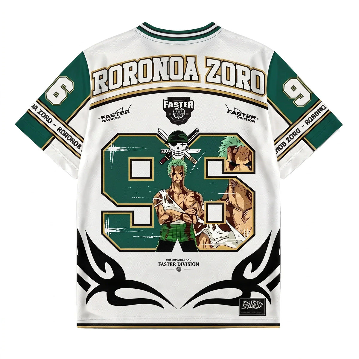Roronoa Zoro Green Jersey – anime graphic jersey product image 2 | Moodixa™