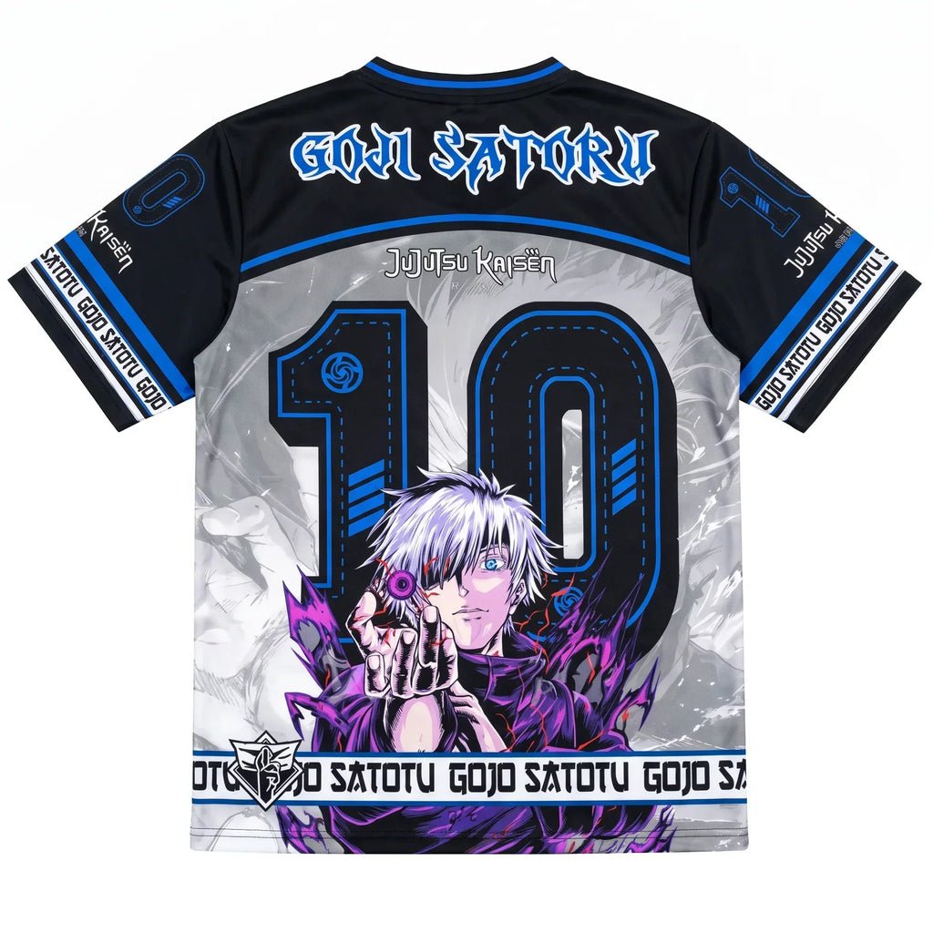 Satoru Gojo Blue Jersey – anime graphic jersey product image 2 | Moodixa™