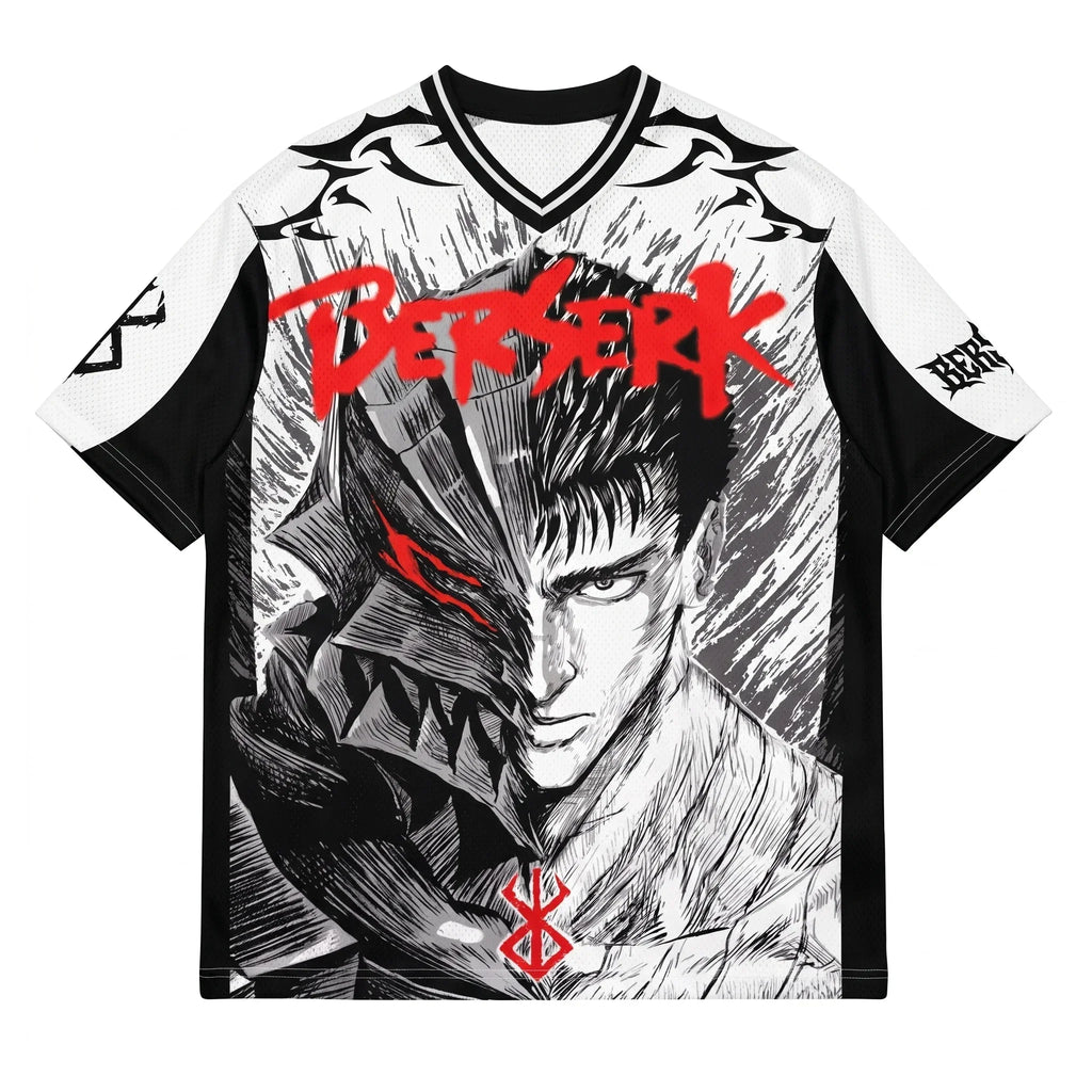 Guts Berserk White Jersey – anime graphic jersey product image 2 | Moodixa™