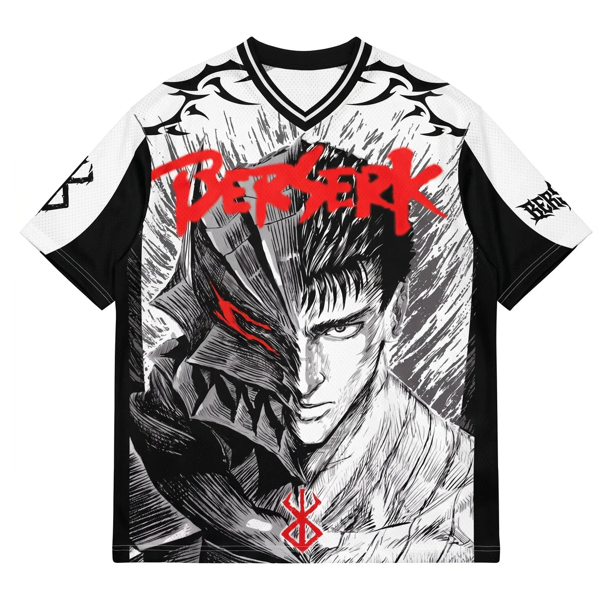 Guts Berserk White Jersey – anime graphic jersey product image 2 | Moodixa™