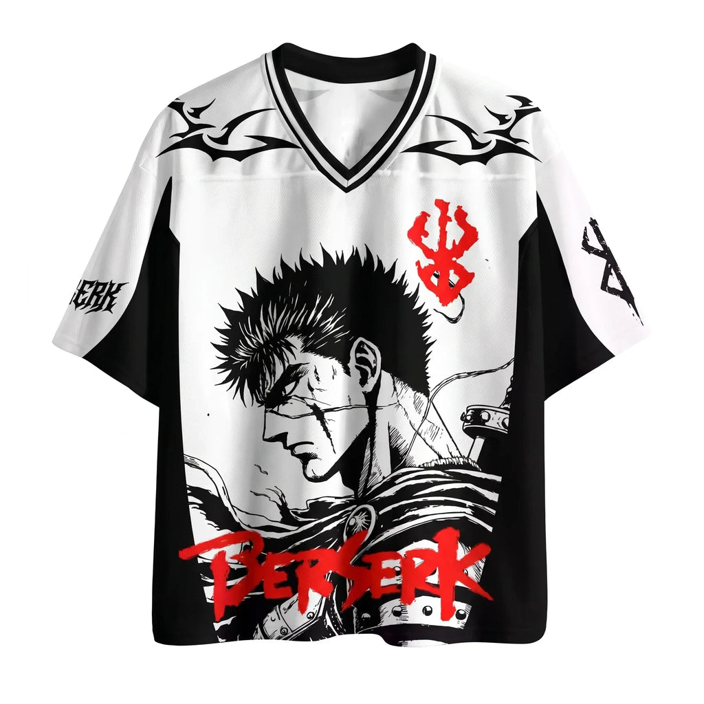Guts Berserk White Jersey – anime graphic jersey product image 1 | Moodixa™