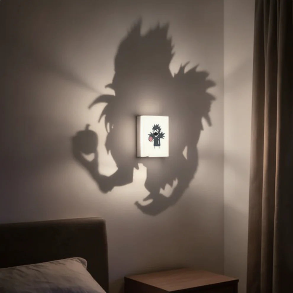 Ryuk Inspired Shadow Lamp – Turn Your Room Into a Dark Anime Scene 🍎🔥