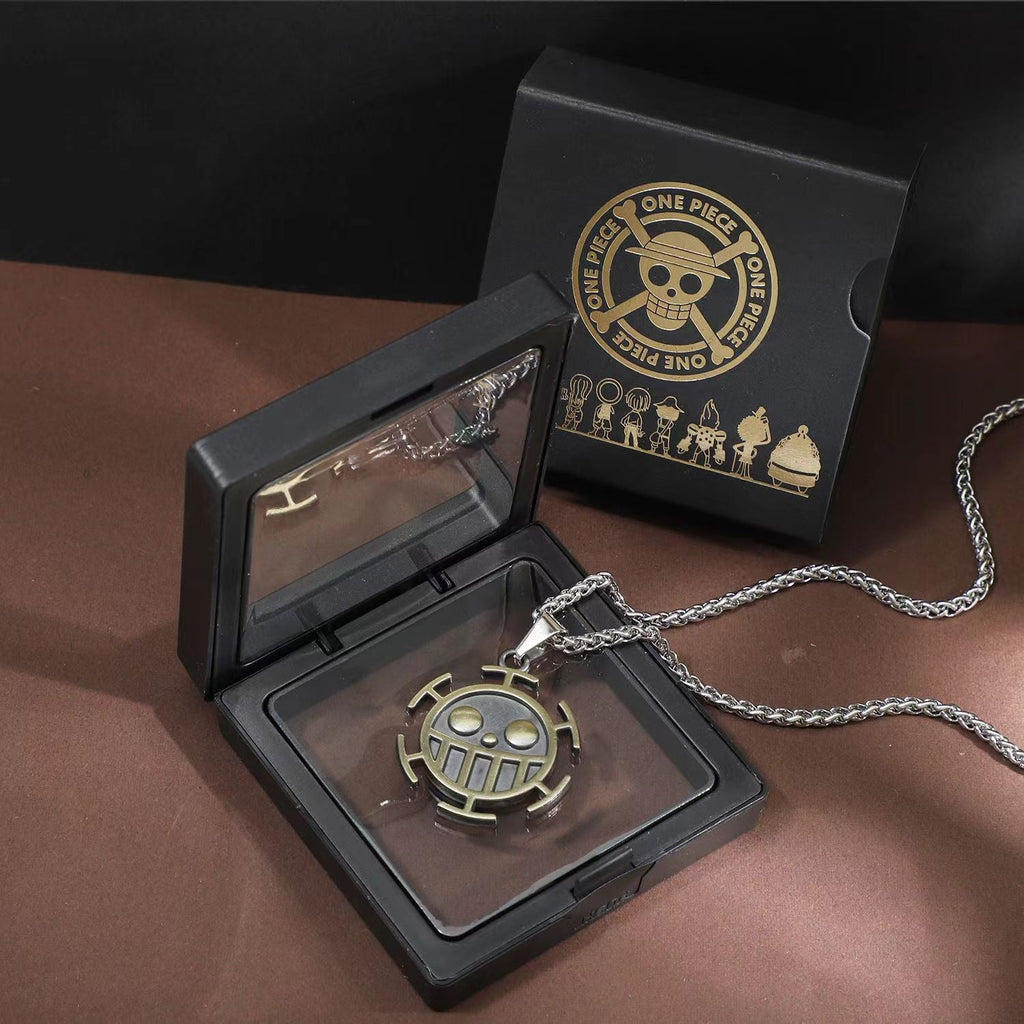 Luffy Law Zoro Ace 360° Rotatable Titanium Steel Necklace