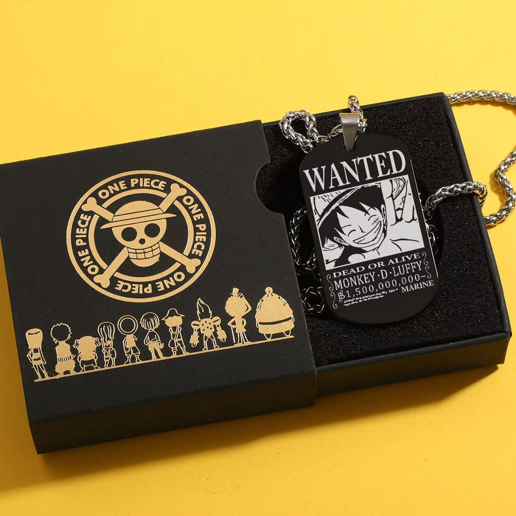 Dog Tag Bounty Poster Titanium Steel Necklace