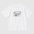 Naruto Uzumaki manga panel white T-shirt, flat front showing black-and-white ninja artwork