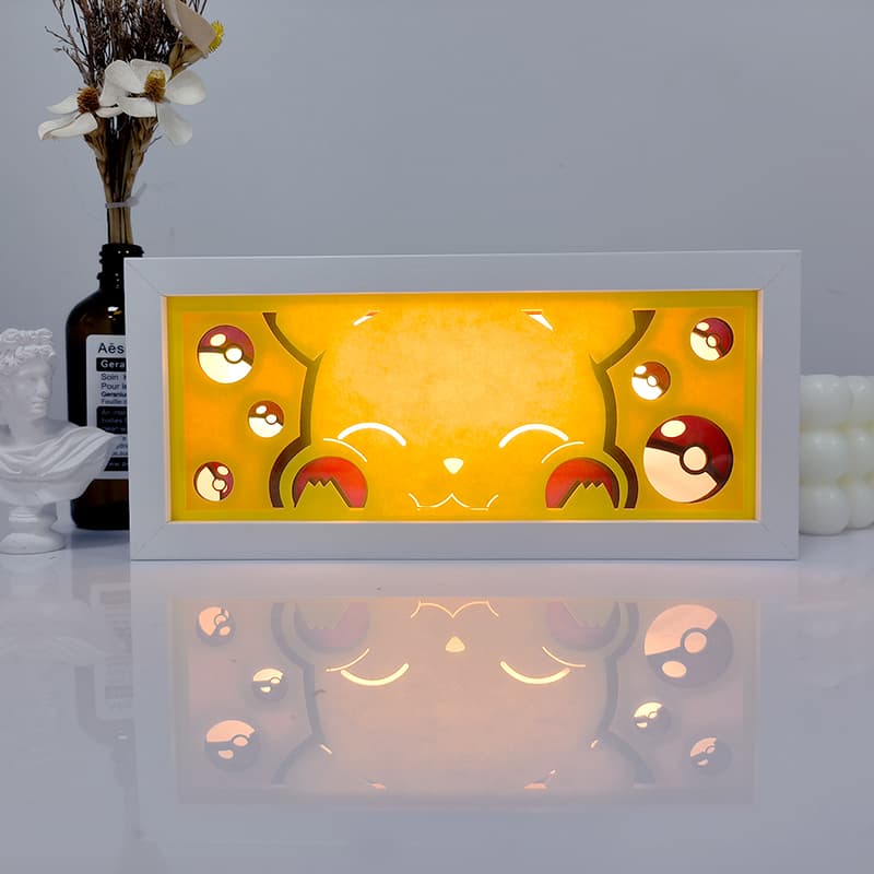 Pokémon RGB LED Light Frame – Cute Anime Room Decor ⚡