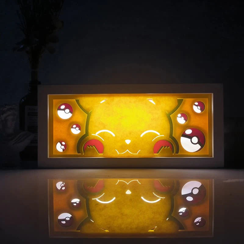 Pokémon RGB LED Light Frame – Cute Anime Room Decor ⚡
